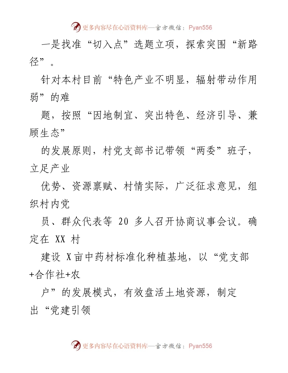 [工作总结] 村党建活动 - XX村书记党建项目实施情况汇报.docx_第2页
