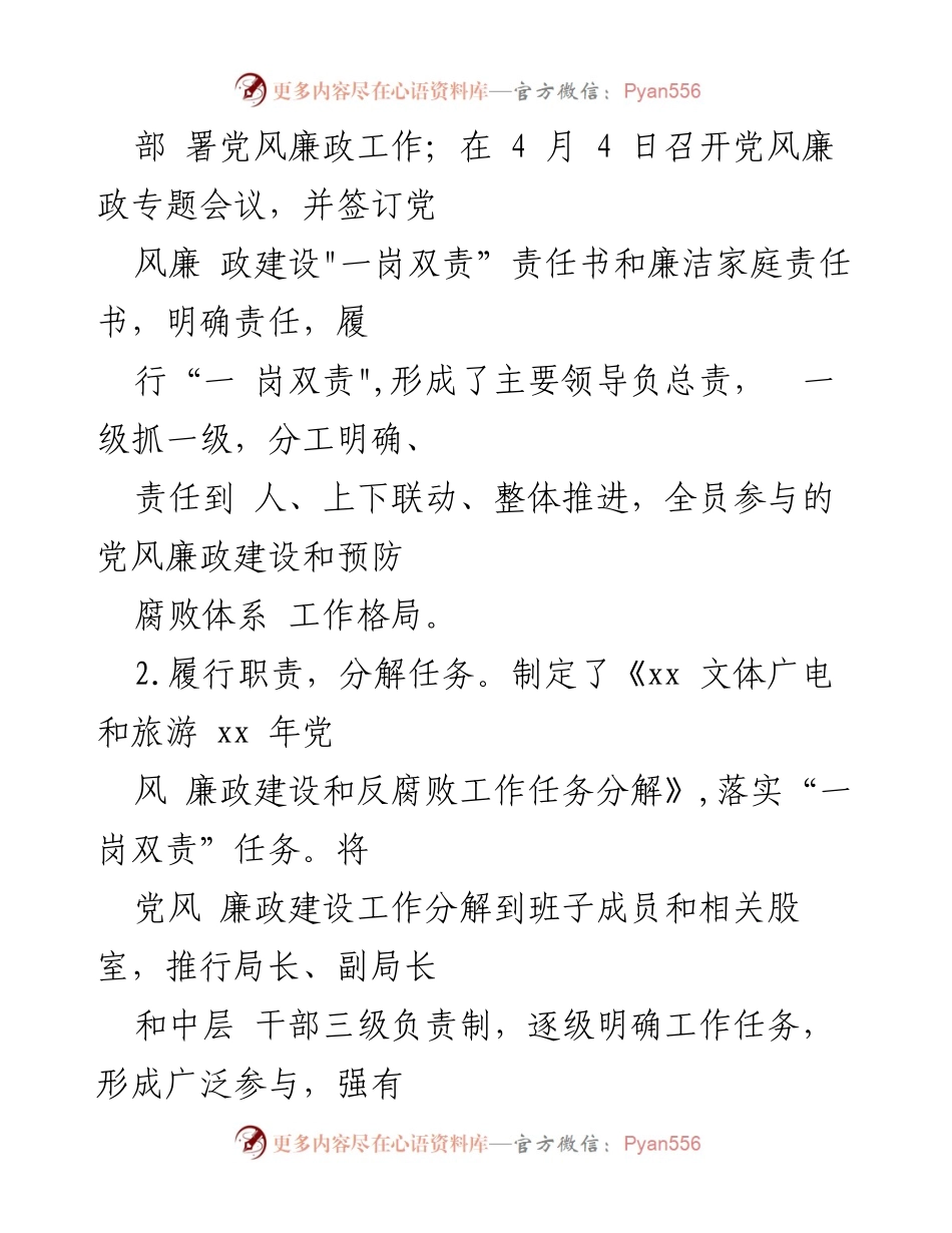 [工作总结] 意识形态工作 - 意识形态工作情况报告及党风廉政建设落实情况总结.docx_第2页