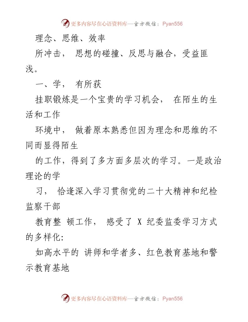 [工作总结] 挂职锻炼 - 纪委监委党风政风监督室副主任挂职锻炼的学习与反思.docx_第2页