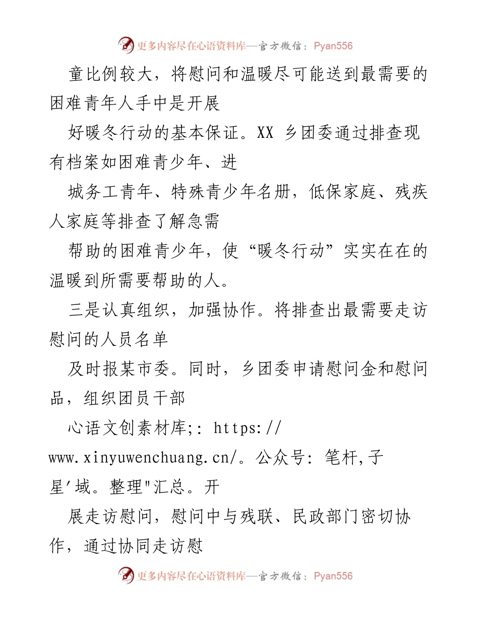 [工作总结] 暖冬行动 - XX乡暖冬行动工作总结与反思.docx_第2页