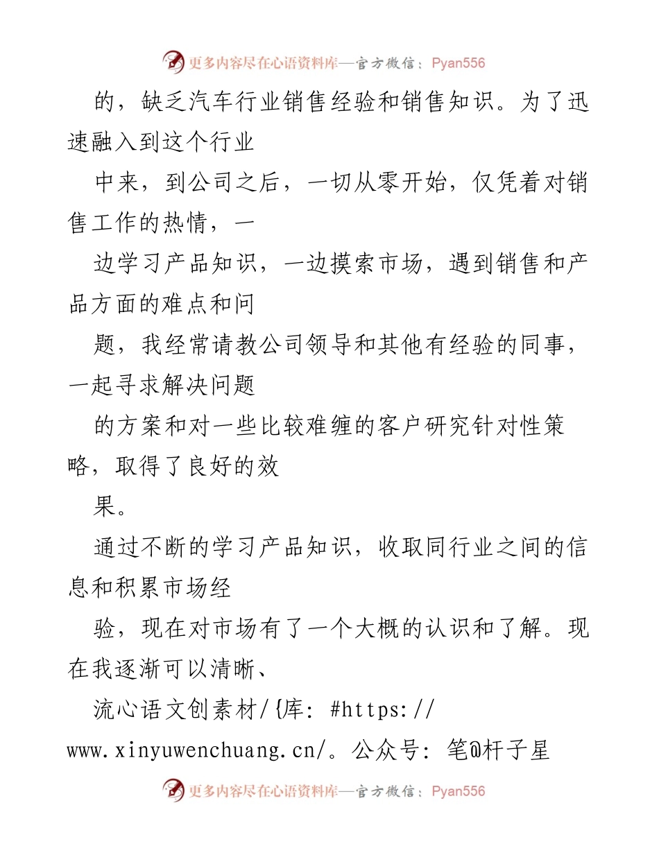 [工作总结] 年终总结 - 汽车销售员年终工作总结与反思.docx_第2页