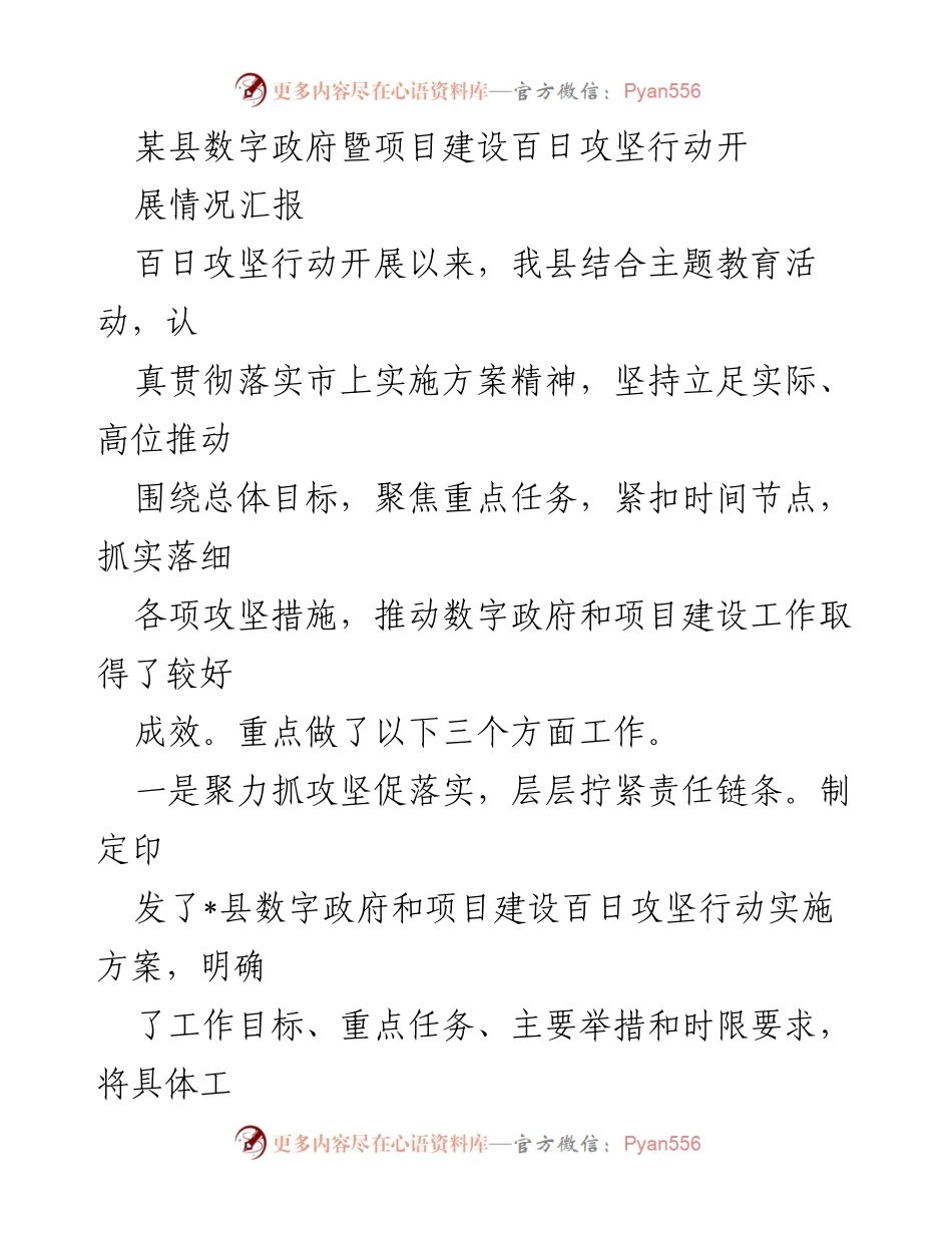 [工作总结] 数字政府暨项目建设百日攻坚行动 - 数字政府建设与项目推进成效汇报.docx_第1页