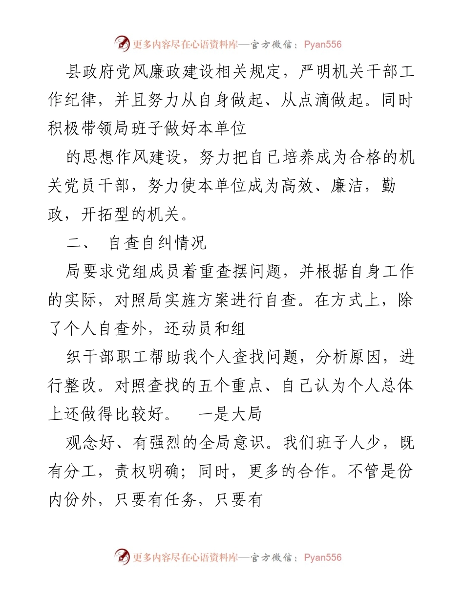 [工作总结] 机关转变作风集中整治活动 - 个人自查自纠情况报告.docx_第2页
