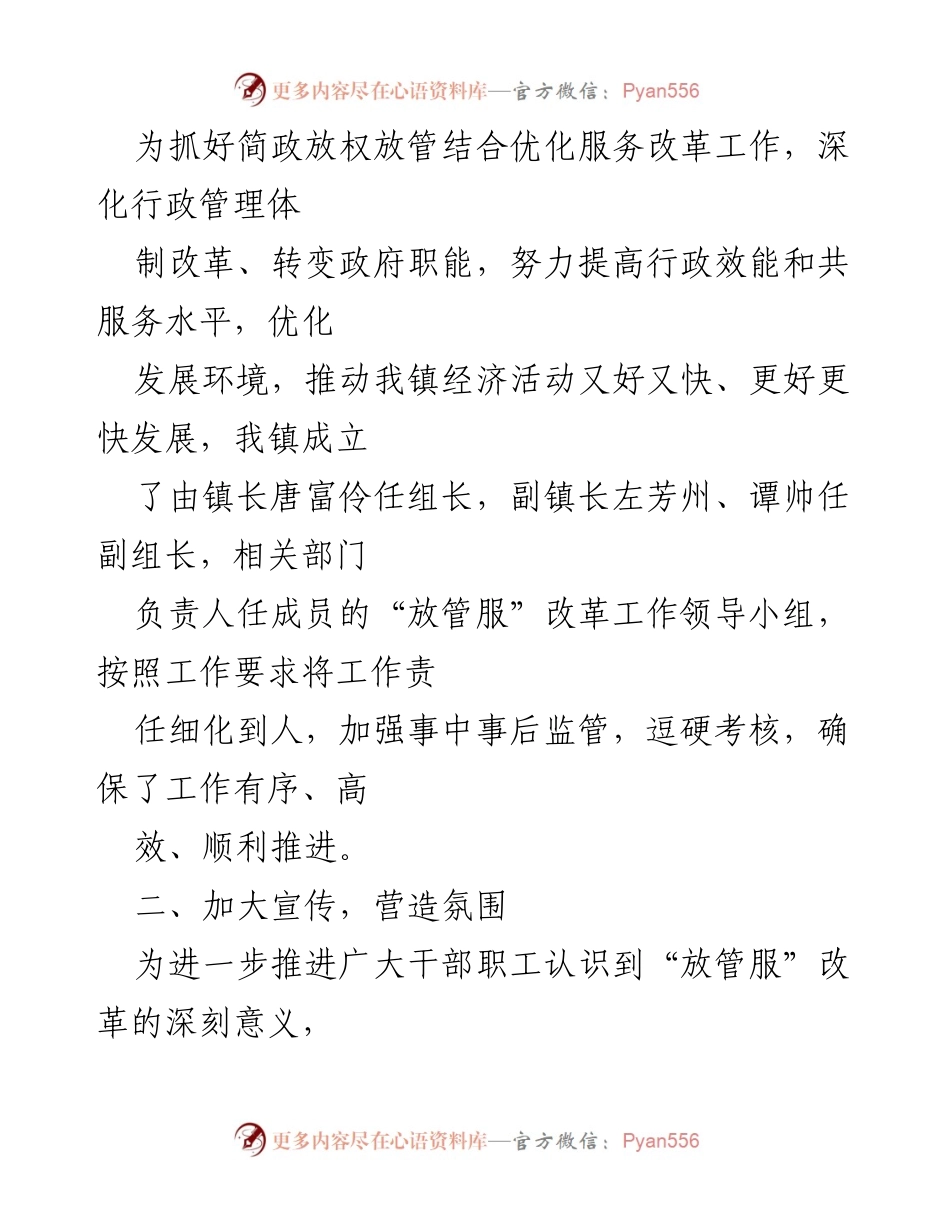 [工作总结] 政府工作 - “放管服”改革推进落实情况报告.docx_第2页