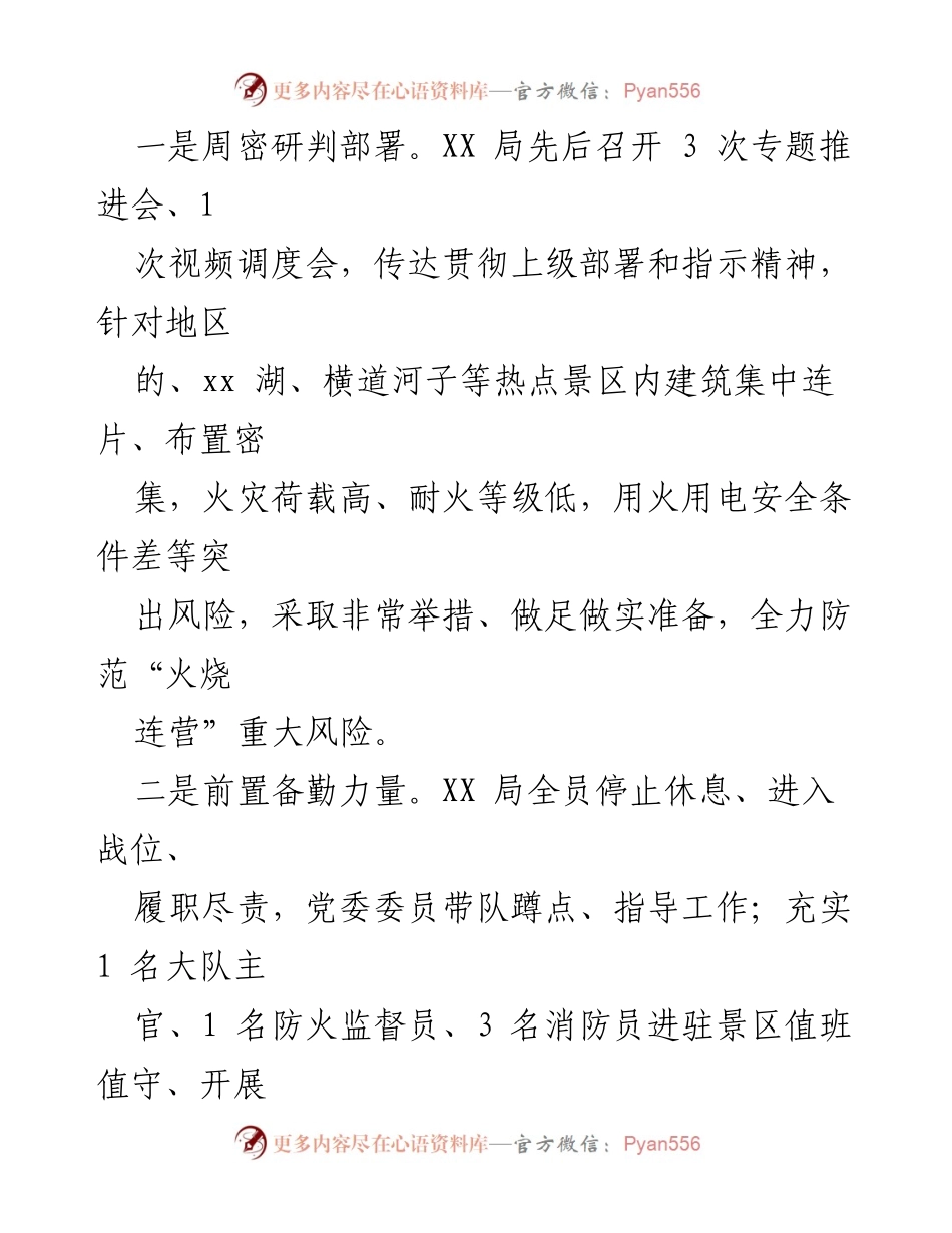 [工作总结] 景区火灾防控 - 全力推进景区火灾防控工作情况报告.docx_第2页