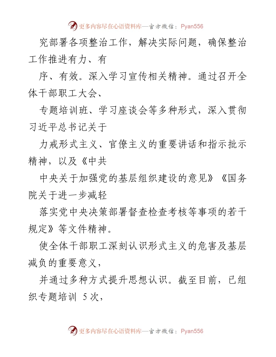[工作总结] 形式主义专项整治 - 形式主义专项整治工作情况汇报.docx_第2页