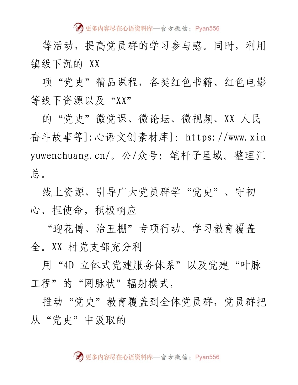 [工作总结] 村党支部 - 党史学习教育与专项行动的实践成效.docx_第2页