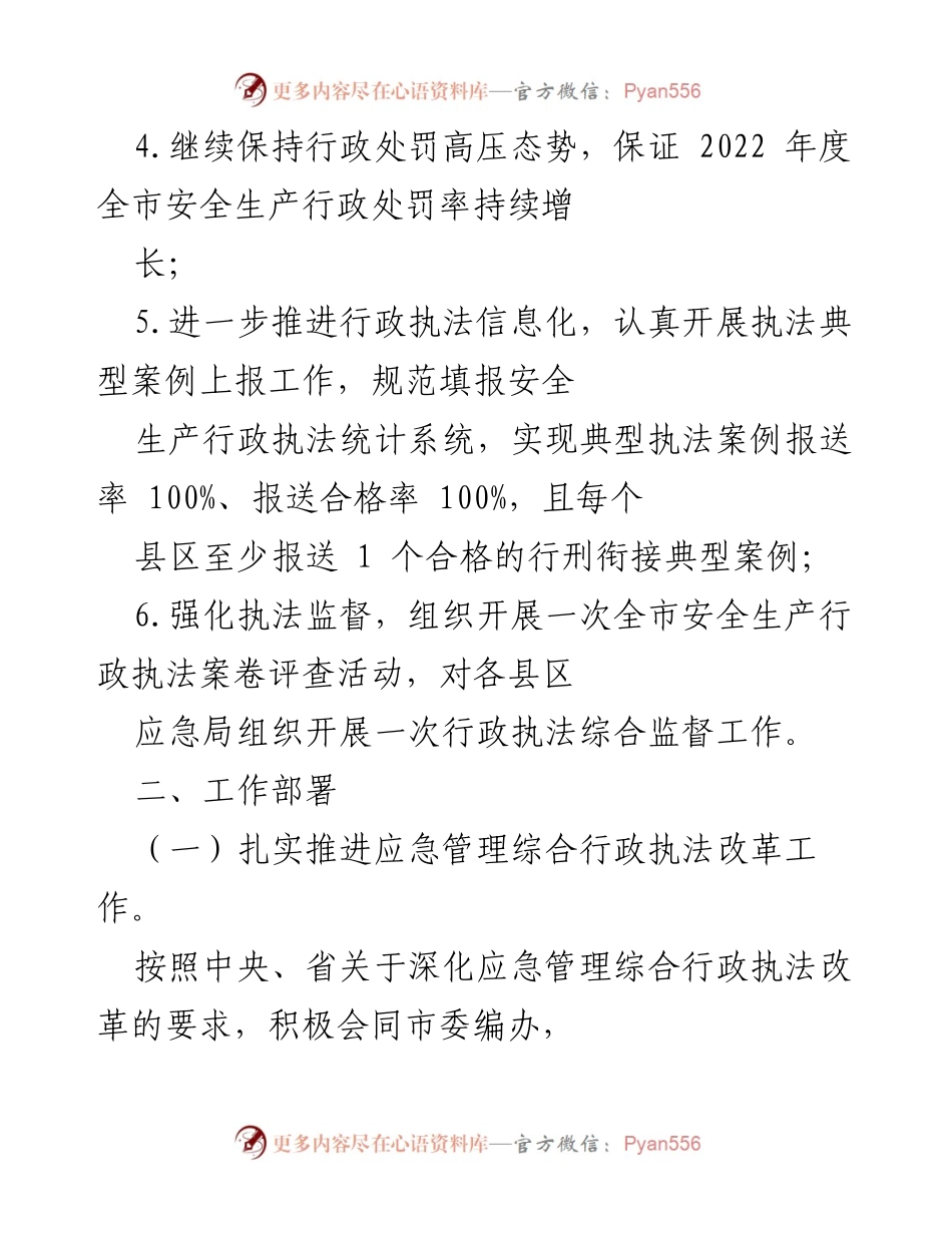 [工作总结] 应急管理局 - 2022年度安全生产行政执法监督工作要点总结.docx_第2页