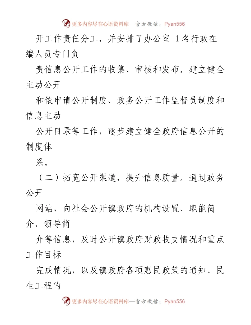 [工作总结] 政务公开 - 双港镇2022年度政务公开工作总结.docx_第2页