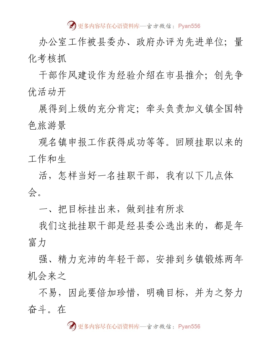 [工作总结] 挂职锻炼 - 挂职干部工作总结与体会.docx_第2页