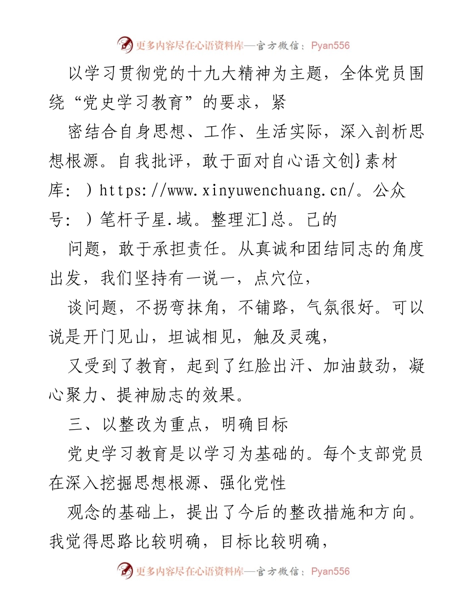 [工作总结] 机关党支部专题组织生活会 - 会议总结与改进建议.docx_第2页