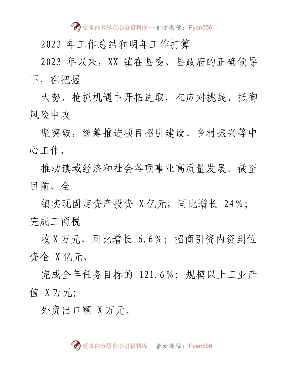 [工作总结] 年终总结 - 2023年工作总结与2024年发展规划.docx_第1页
