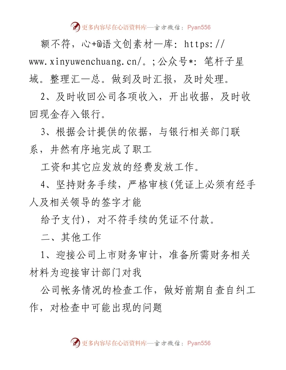 [工作总结] 年终总结 - 出纳岗位年终工作总结报告.docx_第2页