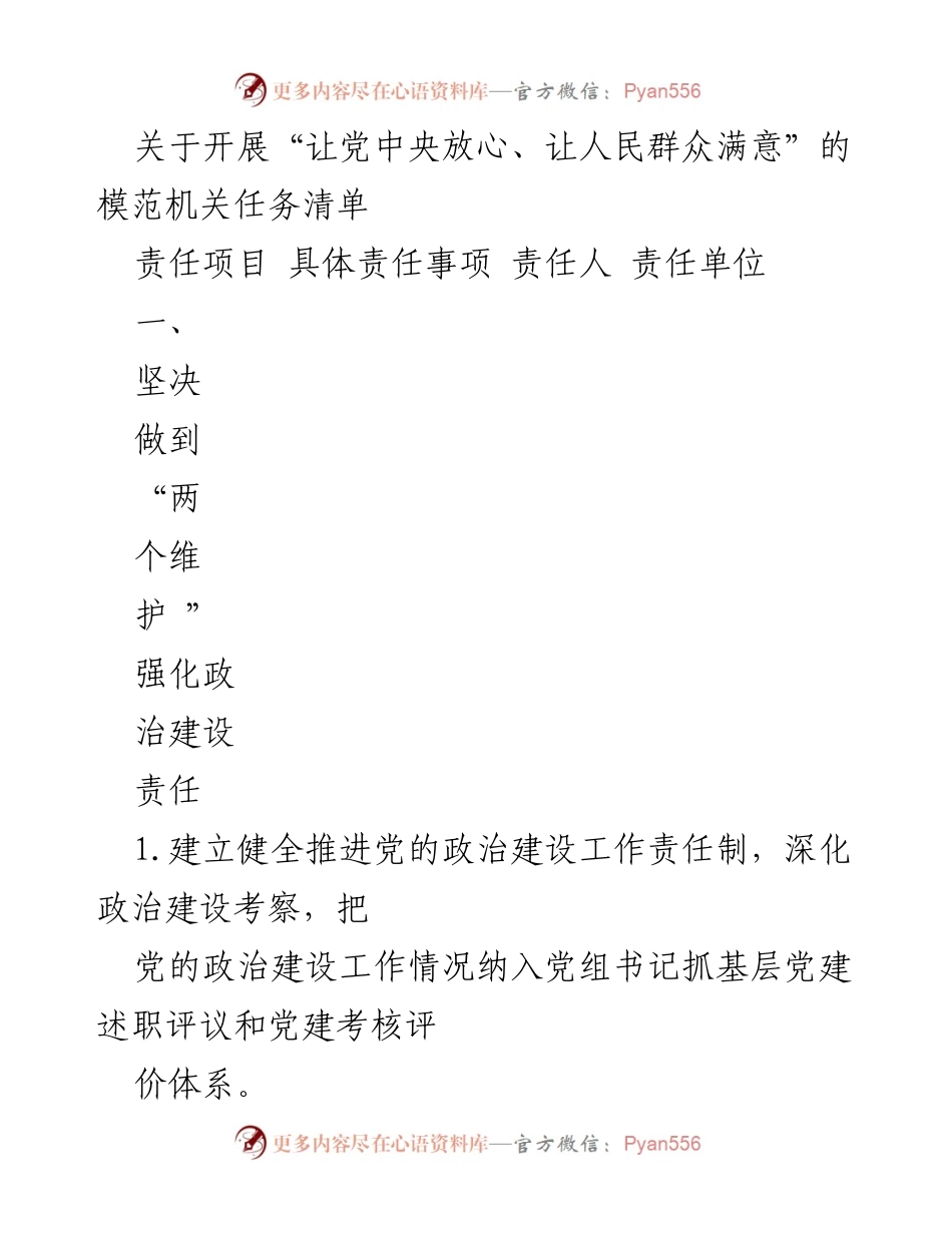 [工作总结] 机关党建 - 关于开展模范机关任务清单的工作总结.docx_第1页