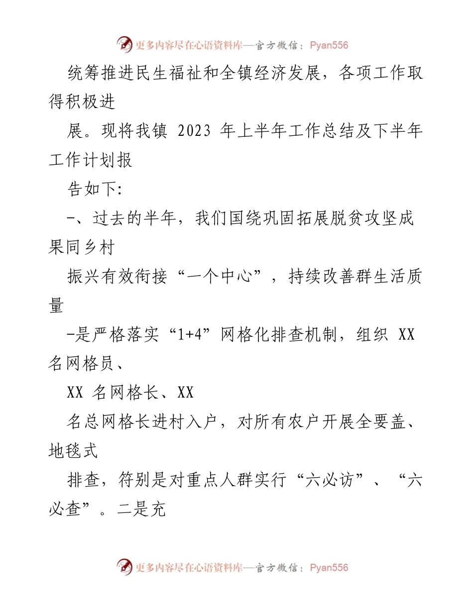 [工作总结] 政府会议 - 2023年上半年X镇政府工作总结报告.docx_第2页