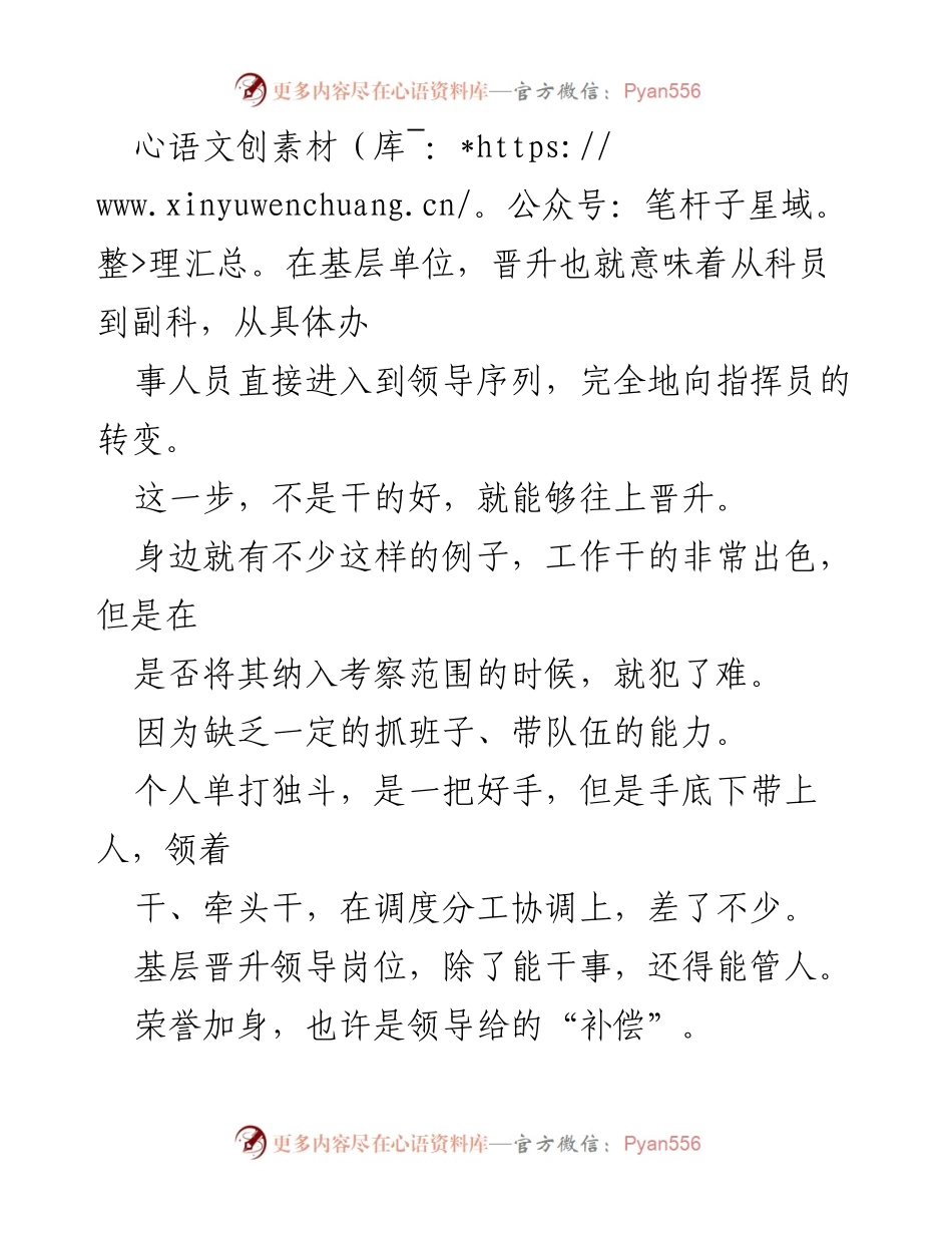 [工作总结] 晋升困惑 - 晋升与荣誉的平衡：基层单位的提拔之道.docx_第2页