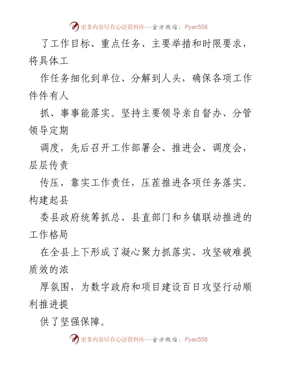 [工作总结] 数字政府暨项目建设百日攻坚行动 - 某县数字政府与项目建设攻坚行动开展情况汇报.docx_第2页