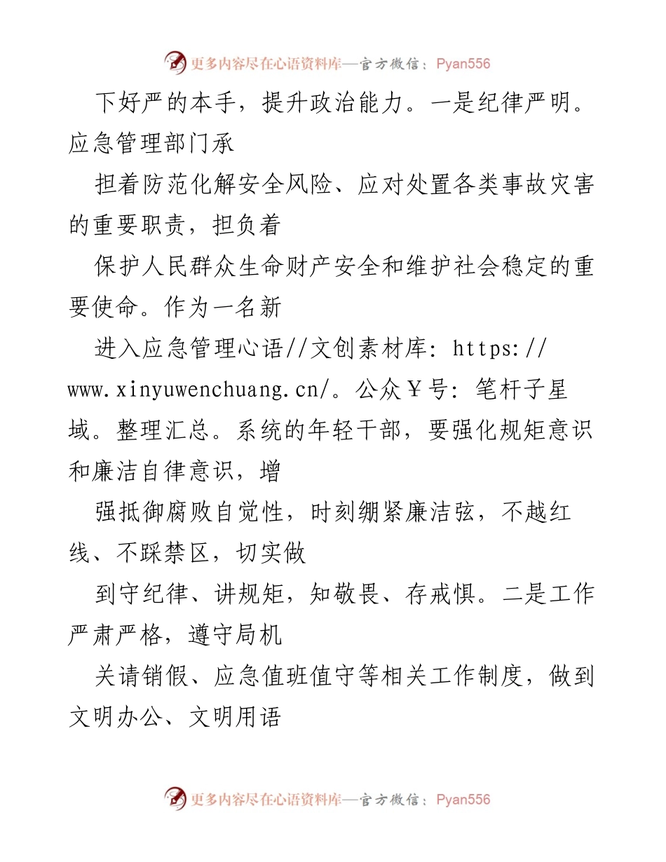 [工作总结] 应急管理系统年轻干部培训 - 扎实基础，提升能力：应急管理年轻干部的“本手”修炼.docx_第2页