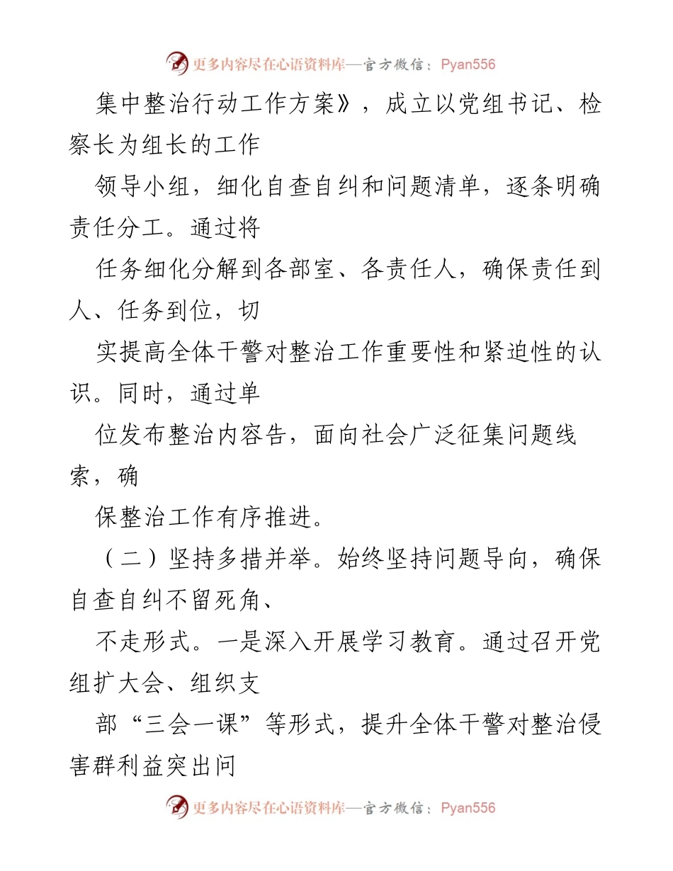 [工作总结] 整治行动 - 群身边不正之风和腐败问题集中整治行动开展情况汇报.docx_第2页