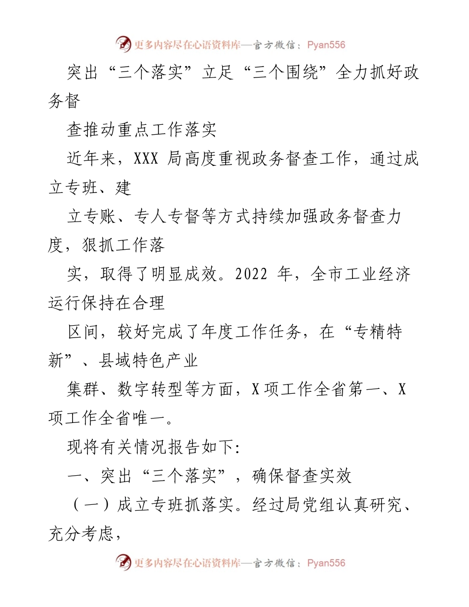[工作总结] 政务督查 - 全力推动政务督查工作落实的实践与成效.docx_第1页