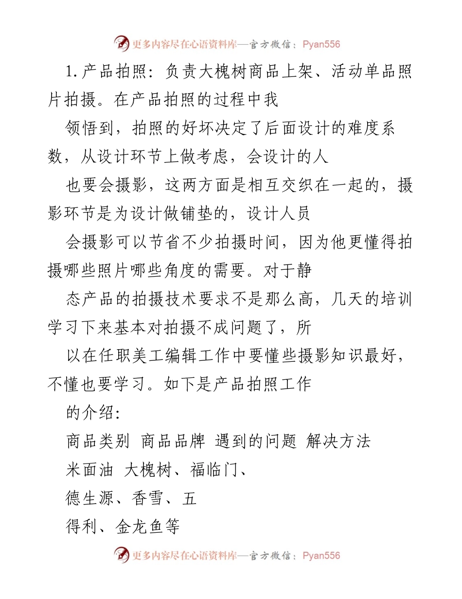 [工作总结] 年终总结 - 大槐树农村电商美工编辑年终工作总结.docx_第2页