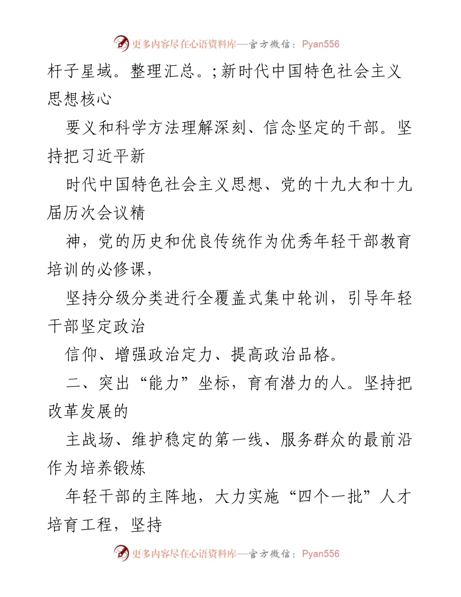 [工作总结] 年轻干部队伍建设 - 优秀年轻干部培养选拔经验总结_1.docx_第2页