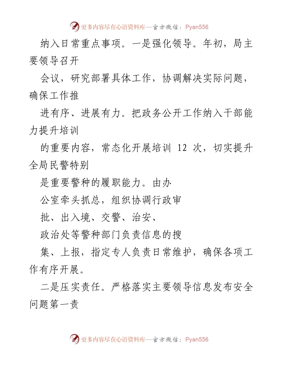 [工作总结] 政务公开 - 2022年市公安局政务公开工作总结与2023年工作思路.docx_第2页