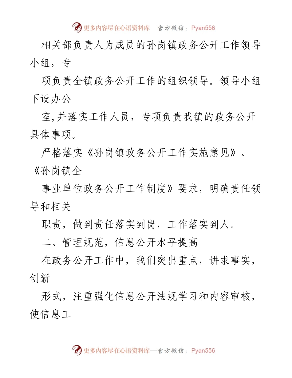 [工作总结] 政务公开 - 金安区孙岗镇2022年政务公开工作总结.docx_第2页