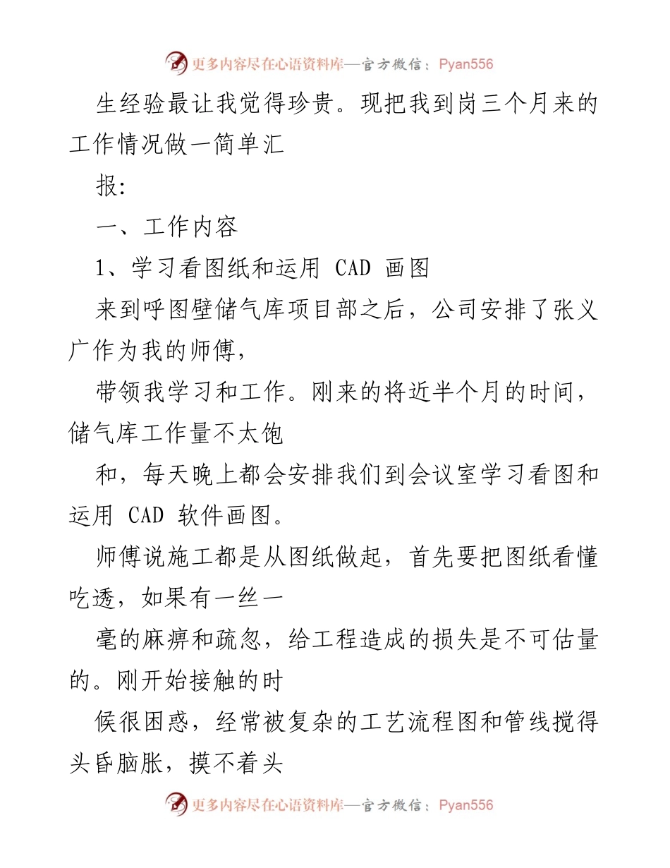 [工作总结] 年终总结 - 油田工作三个月的成长与收获.docx_第2页