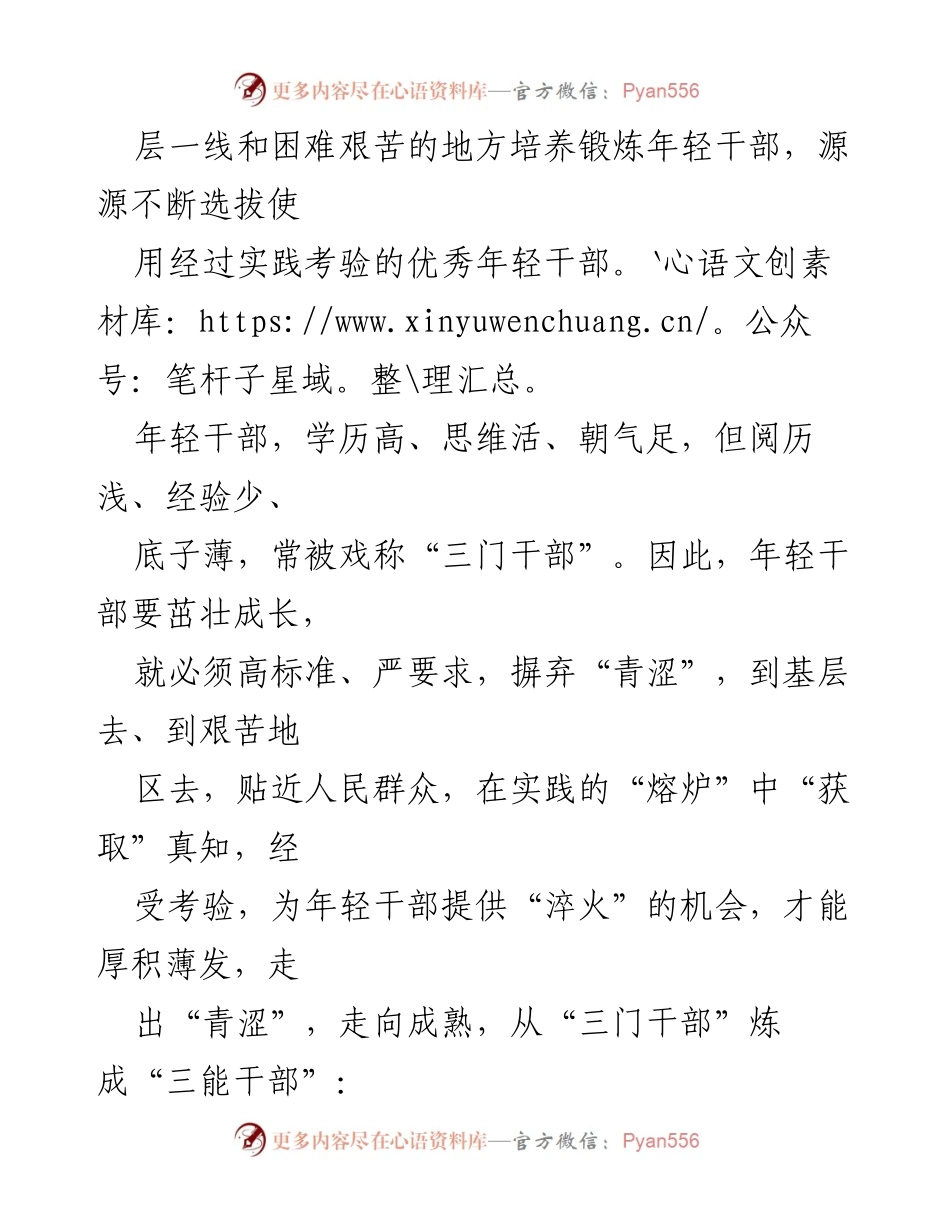 [工作总结] 年轻干部培养 - 培养锻炼年轻干部的“三步法”.docx_第2页
