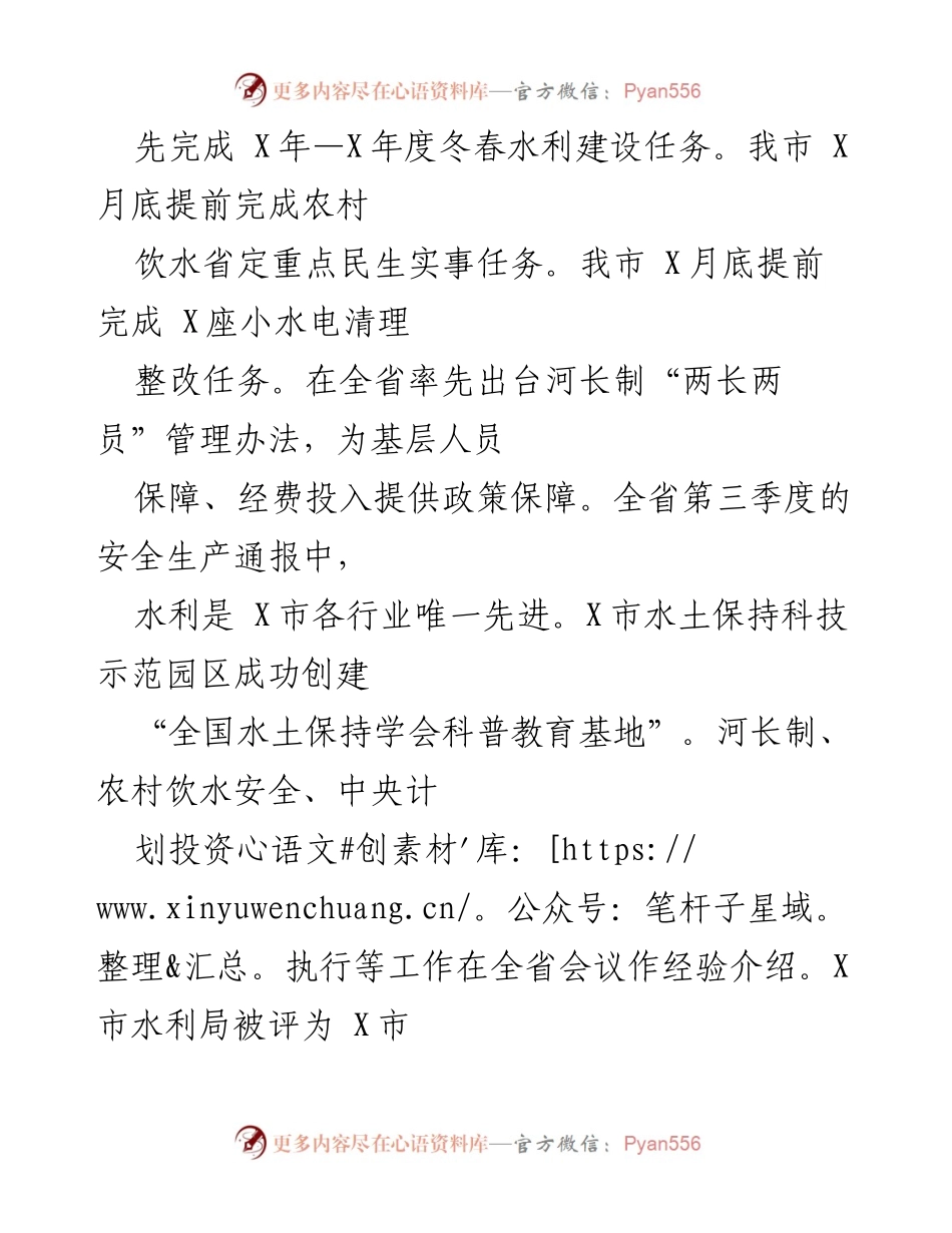 [工作总结] 年度水利工作总结 - X市2023年度水利工作总结报告.docx_第2页