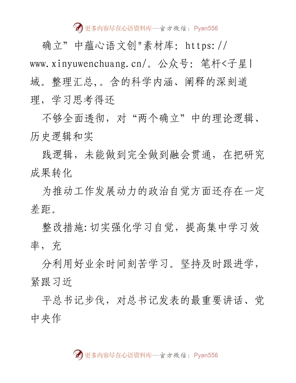 [工作总结] 组织生活会 - 2022年度组织生活会个人问题查摆与整改措施总结.docx_第2页
