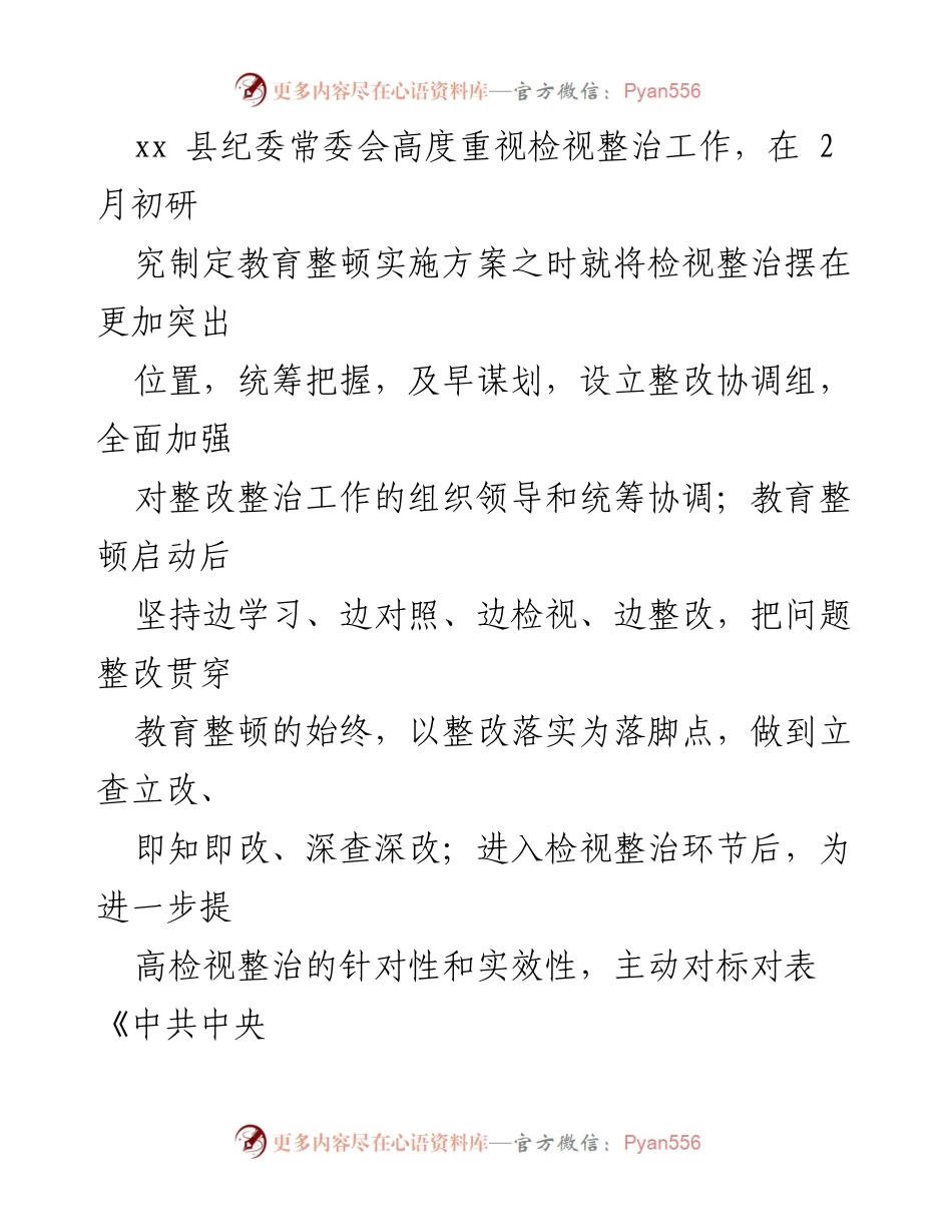 [工作总结] 纪委监委 - 教育整顿检视整治工作总结报告.docx_第2页