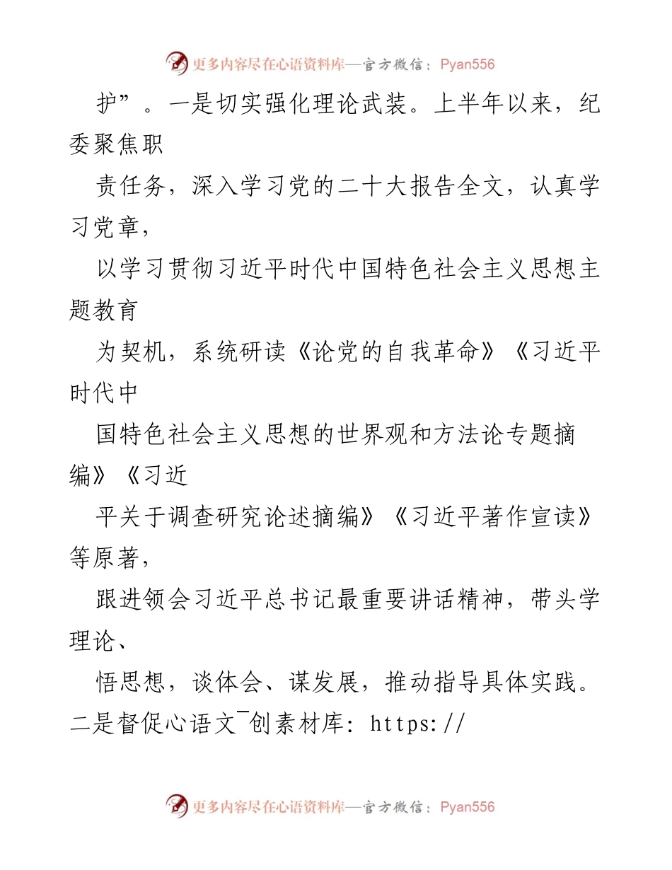 [工作总结] 纪委书记履职 - 2023年上半年纪委书记履职情况总结报告.docx_第2页