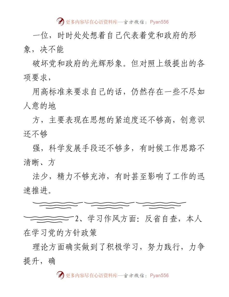 [工作总结] 纪律作风整顿 - 副局长个人自查报告及整改措施.docx_第2页