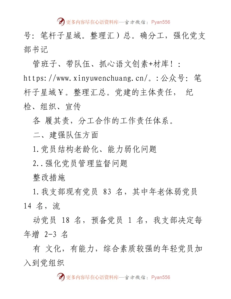 [工作总结] 社区党建 - 社区支部党建工作问题及整改措施总结.docx_第2页