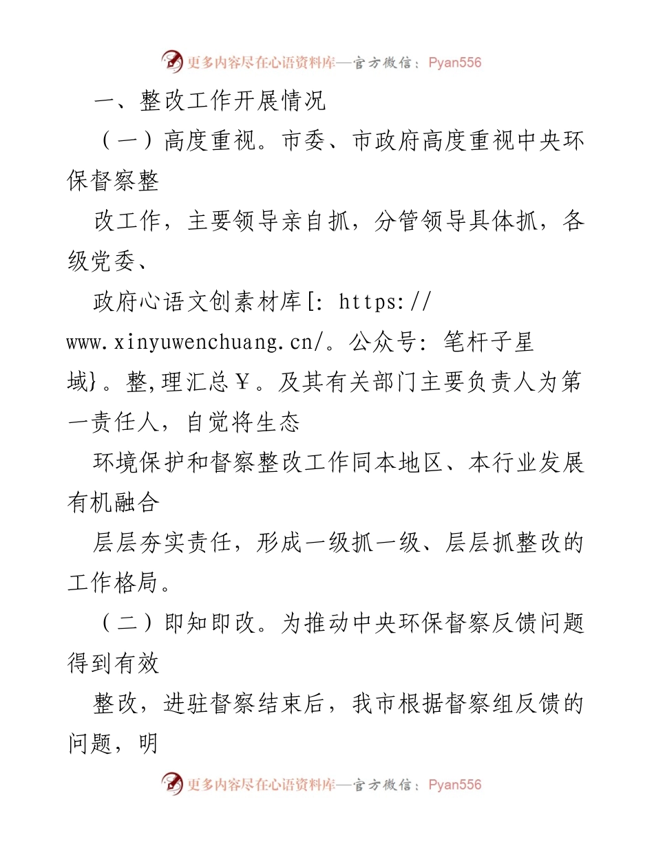 [工作总结] 生态环境保护督察整改 - X市中央生态环境保护督察整改落实情况报告.docx_第2页
