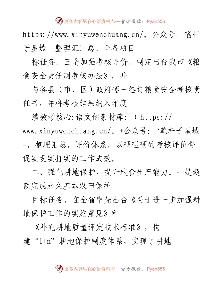 [工作总结] 粮食安全保障 - XX市粮食安全工作总结与成效分析.docx_第2页