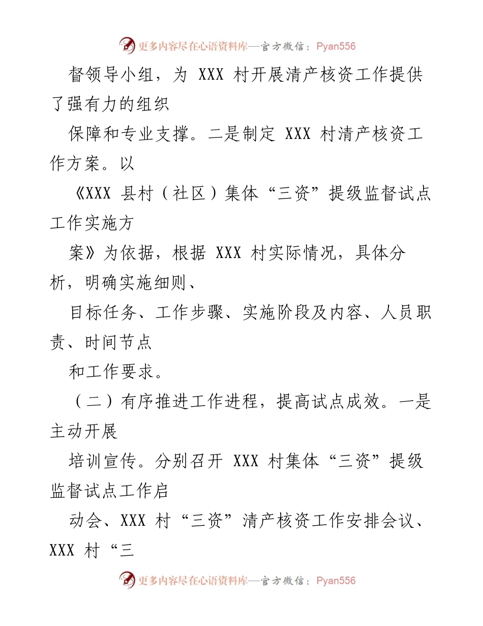 [工作总结] 村集体 - XXX村集体“三资”清产核资工作总结.docx_第2页