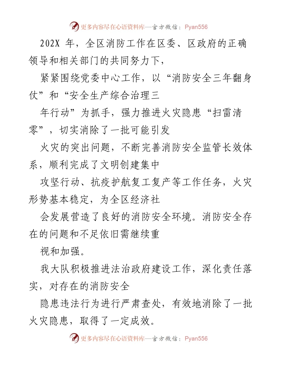 [工作总结] 消防工作总结会议 - 202X年消防工作成效与法治建设汇报.docx_第1页