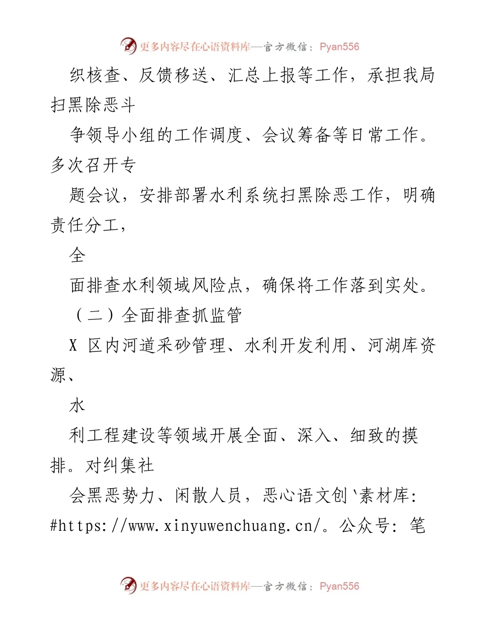 [工作总结] 水利行业 - 深化扫黑除恶常态化工作总结.docx_第2页