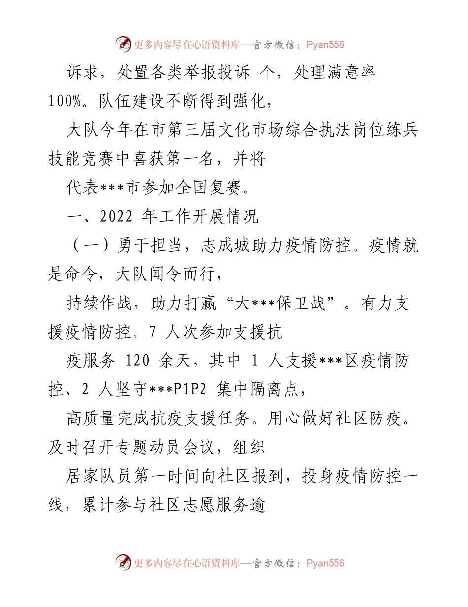 [工作总结] 某执法大队 - 2022年工作总结与2023年工作计划.docx_第2页