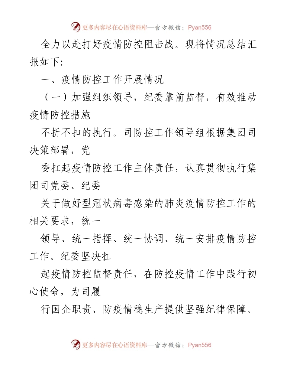 [工作总结] 疫情防控 - 司纪委疫情防控期间执纪监督工作总结.docx_第2页