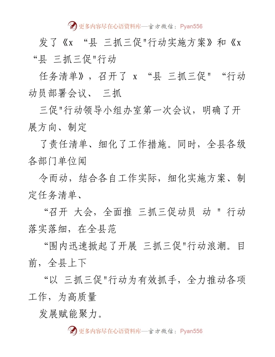 [工作总结] 甘肃县 - 2023年甘肃“三抓三促”行动阶段工作总结汇报.docx_第2页