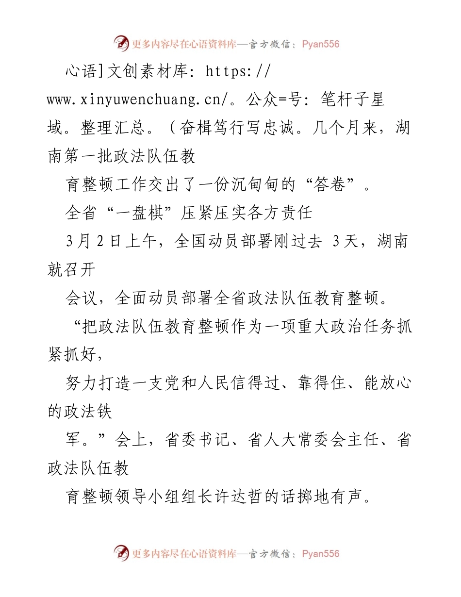 [工作总结] 湖南政法队伍教育整顿 - 湖南政法队伍教育整顿工作综述与成效分析.docx_第2页