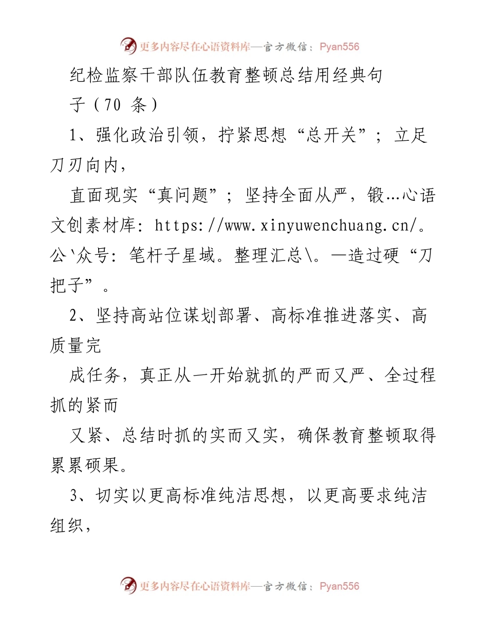 [工作总结] 纪检监察干部队伍教育整顿 - 纪检监察干部队伍教育整顿的关键总结与反思.docx_第1页