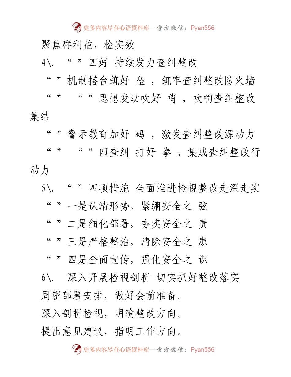 [工作总结] 检视整改专项行动 - 深入推进检视整改的有效措施与经验分享.docx_第2页