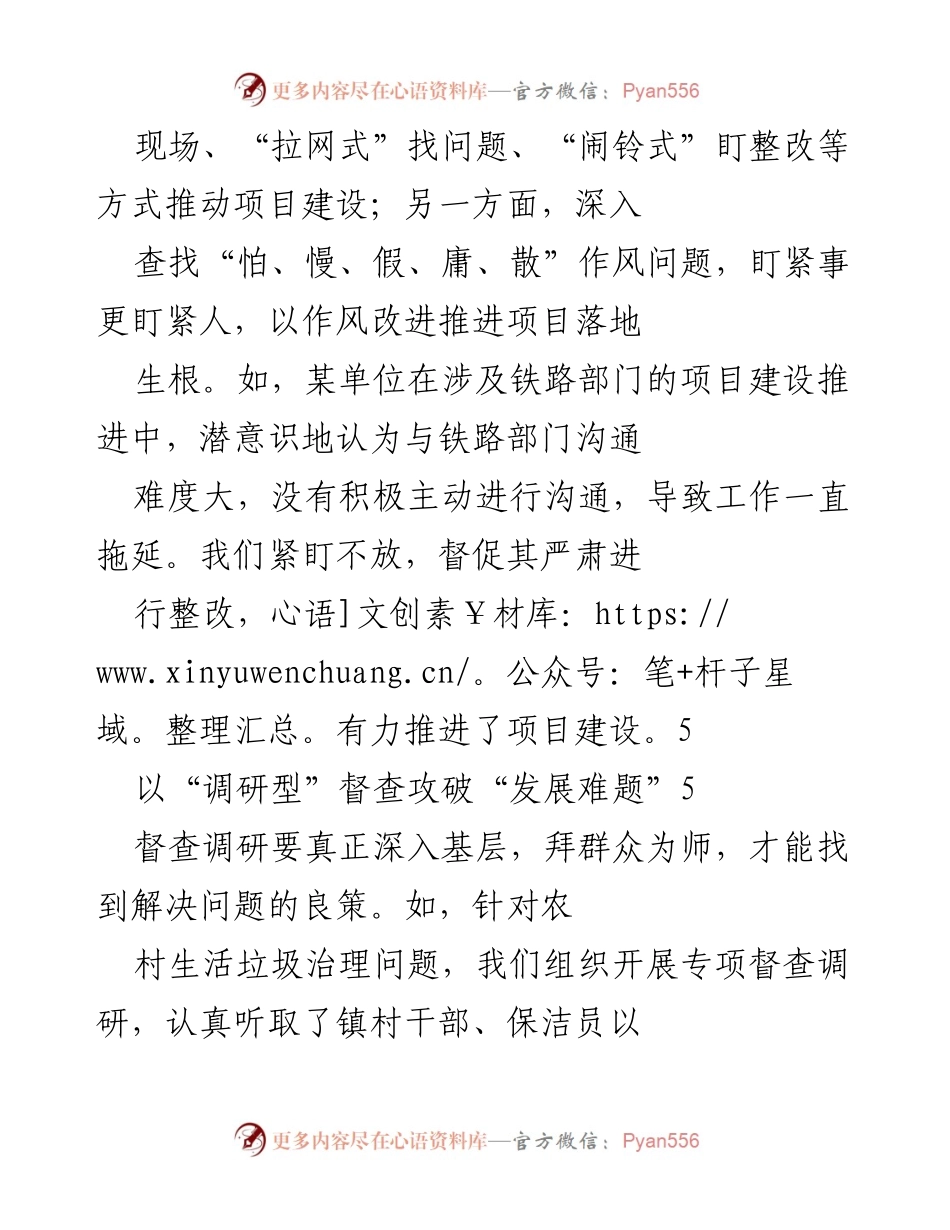 [工作总结] 督查工作 - 精准督查：破解问题瓶颈与推动项目建设.docx_第2页