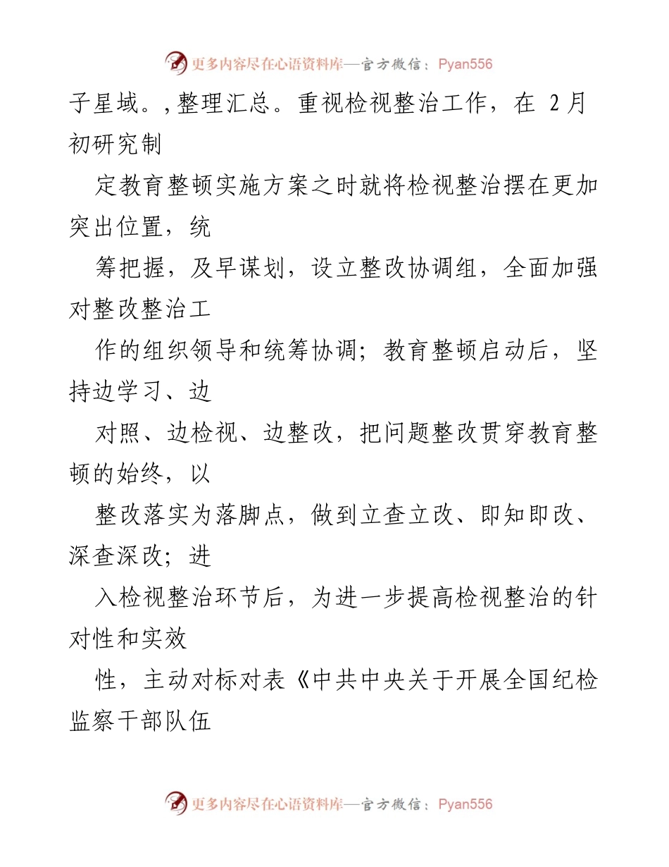 [工作总结] 纪检监察干部教育整顿 - 某县纪委监委检视整治工作汇报.docx_第2页