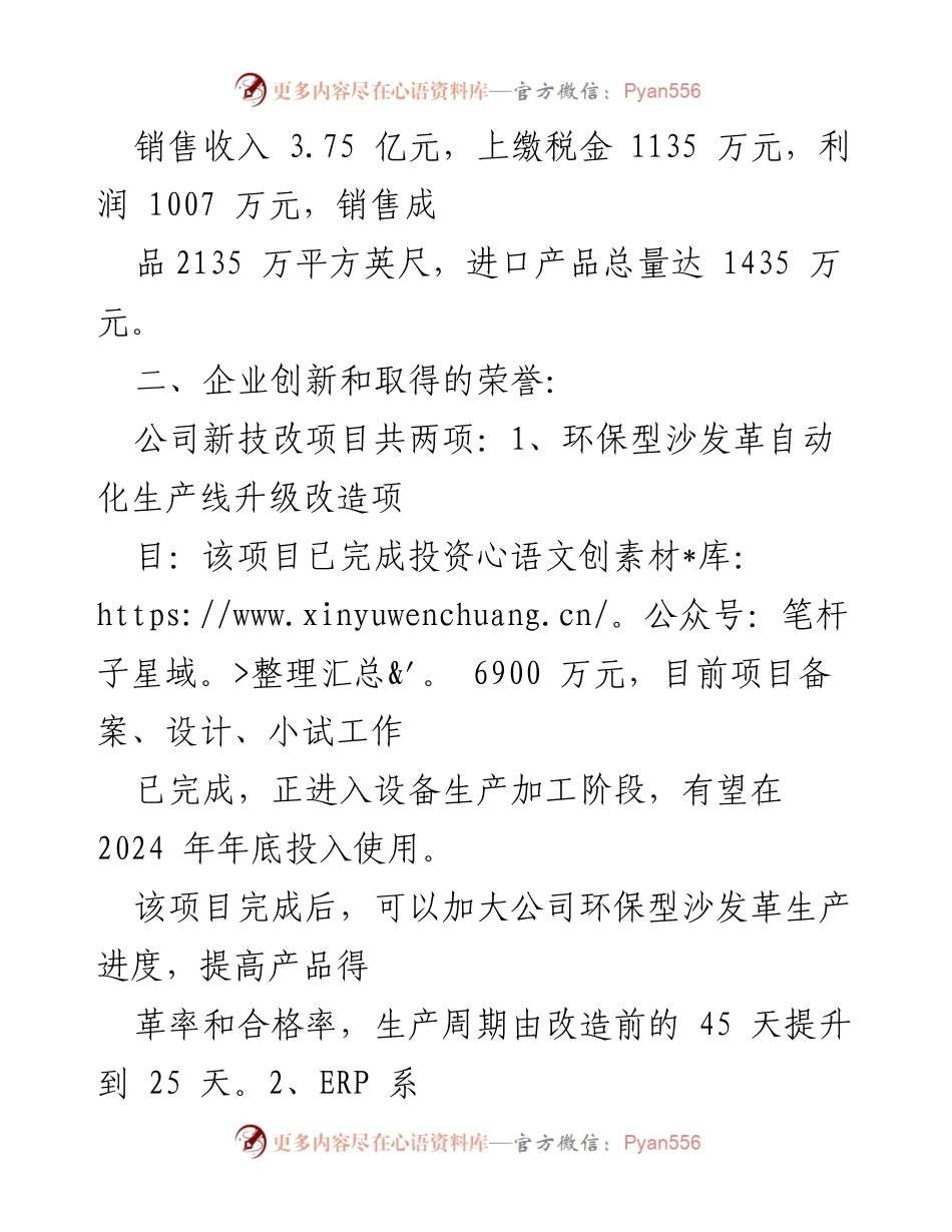 [工作总结] 皮革行业 - 2024年上半年工作总结与下半年工作计划.docx_第2页